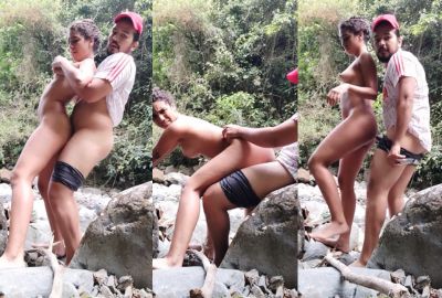 Romantic Couple outdoor sex in Jungle