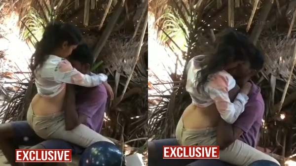 Tamil couple having fun having sex in the Public park