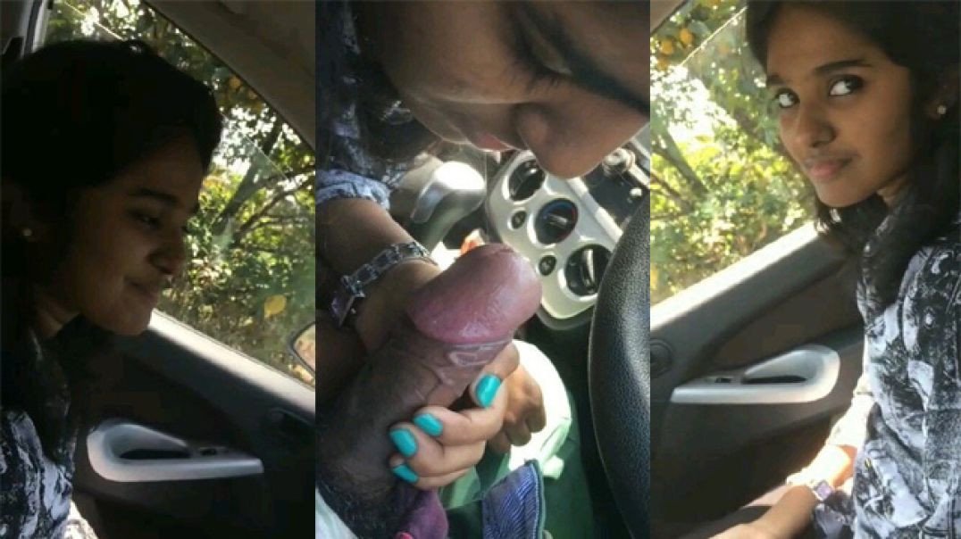 Beautiful Lady Giving Blowjob Fucked by Boyfriend In Car