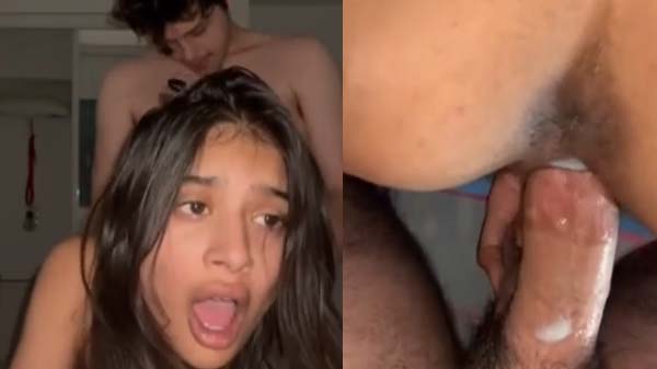 Hot college girl fucking with her boyfriend in hotel