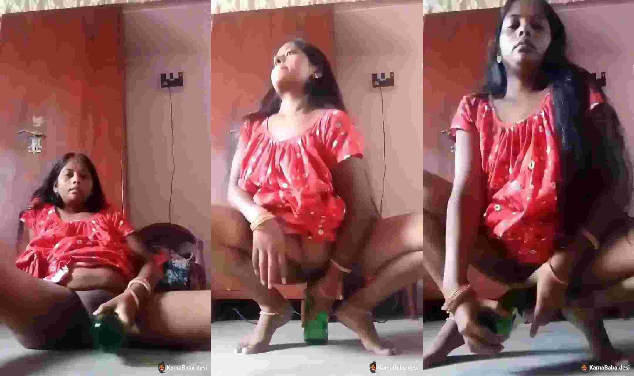 Horny Village Bhabhi Beer Bottle Masturbation XXX Video
