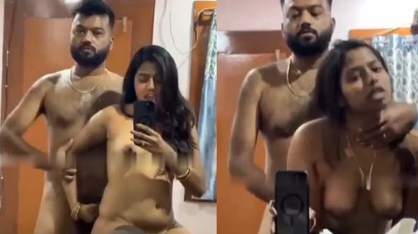 Very Slim Cute GF Ki Chudai Mirror Ke Samne Se