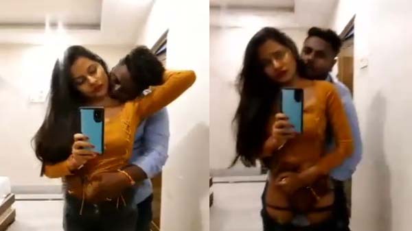 Boyfriend Giving finger to GF’s Burr in front of Mirror
