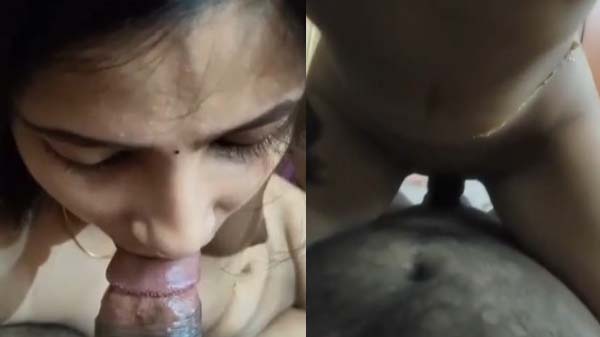Cute girlfriend Sadhana BF ko blowjob dekar chud gayi