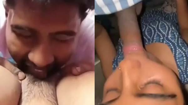 Desi Girlfriend’s Wild Ride Thrusting and Blowing in Bed