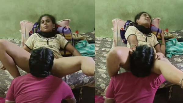 Husband enjoys his young desi wife’s wet pussy by licking