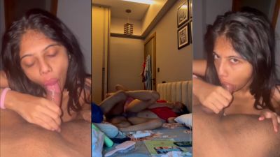 Indian Babe Gives Lover Deep Blowjob